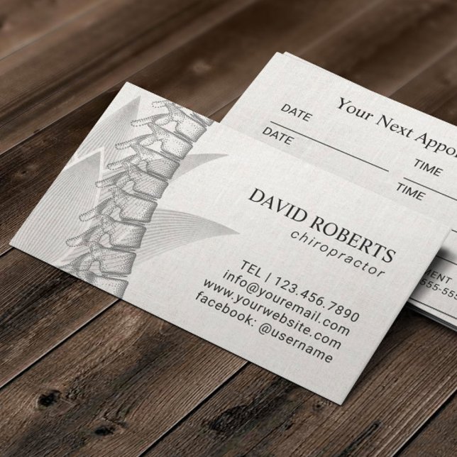 Chiropractic & Acupuncture Spine Lotus Appointment Card (Creator Uploaded)