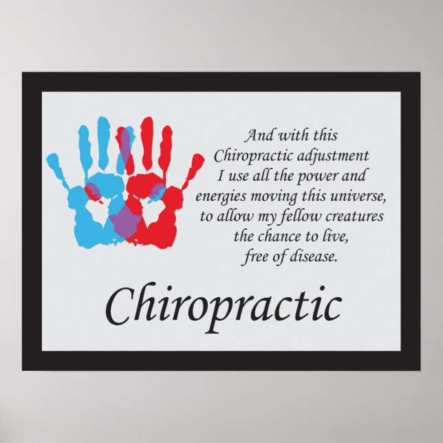 Chiropractic Adjustments Quotes Sayings Poster (Front)