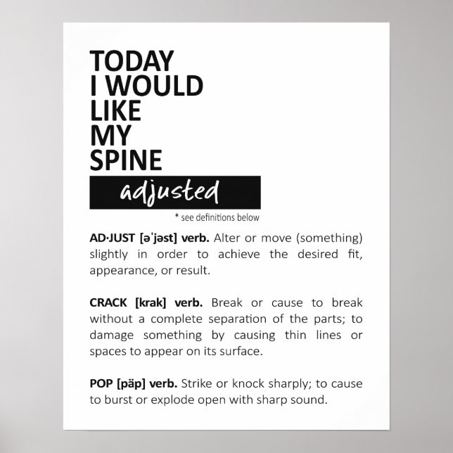 Chiropractic Art, Chiropractic Poster, Chiro  Poster (Front)