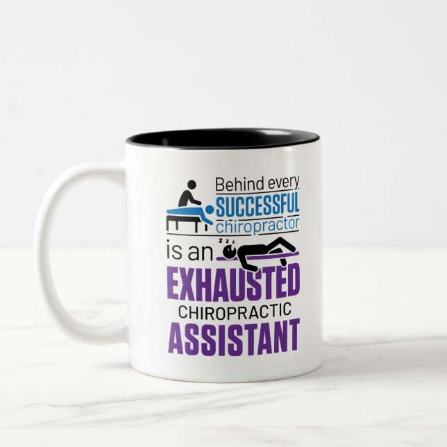 Chiropractic Assistant Chiropractor Funny Saying Two-Tone Coffee Mug (Left)