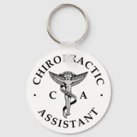 Chiropractic Assistant Logo Keychain