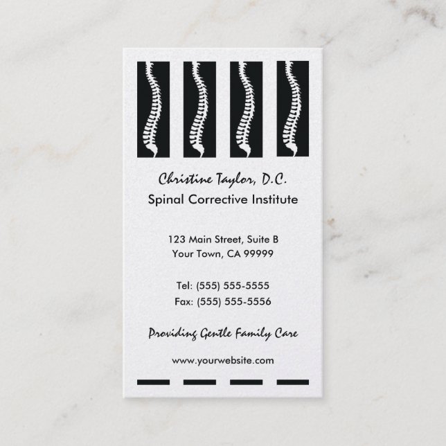 Chiropractic Business Cards (Front)