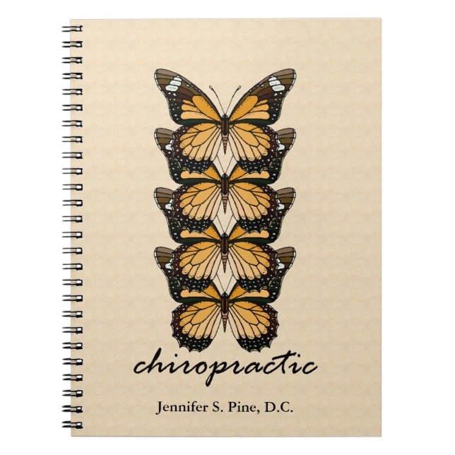 Chiropractic Butterflies Notebook (Front)