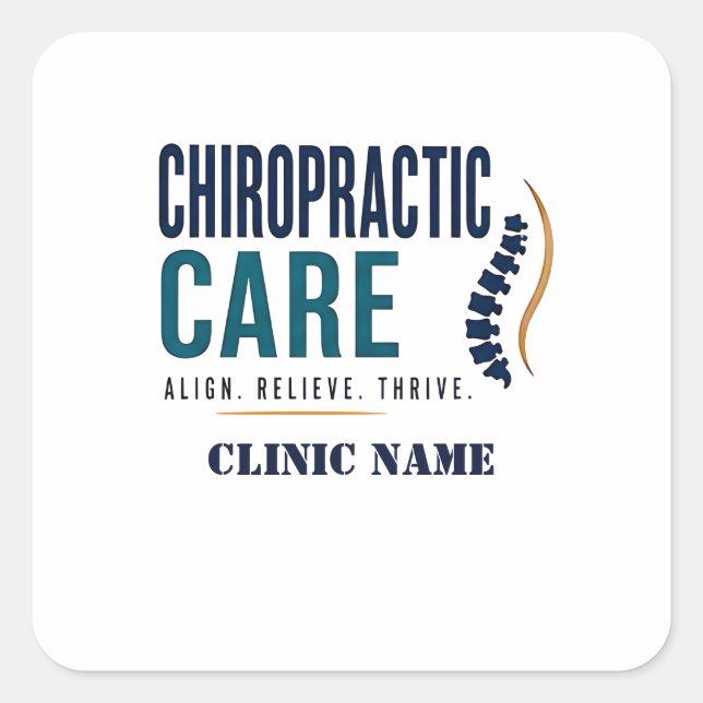 Chiropractic Care Medical Design Square Sticker (Front)