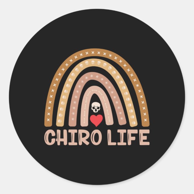 Chiropractic Chiro Life Spine Chiropractor Classic Round Sticker (Front)