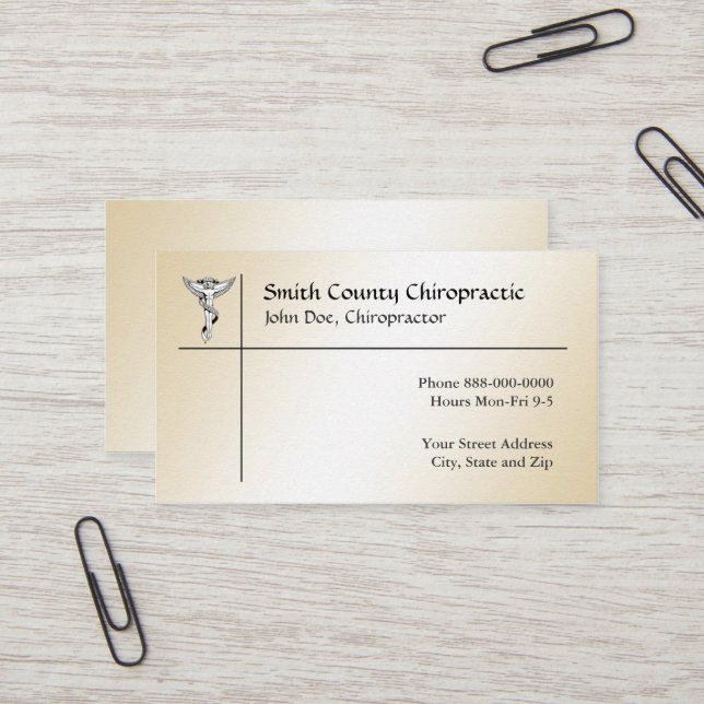 Chiropractic Chiropractor Business Card (Front/Back In Situ)