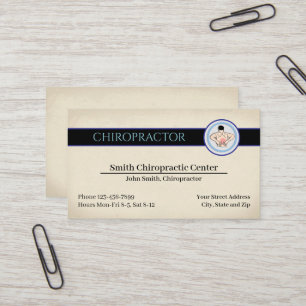Chiropractic Chiropractor Clinic Business Card