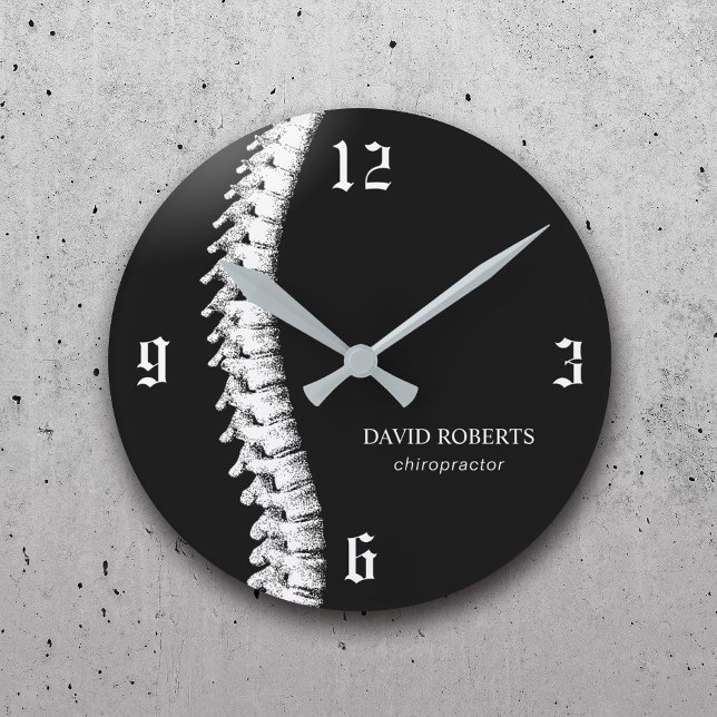 Chiropractic Chiropractor Spine Therapist Chiro Round Clock (Creator Uploaded)