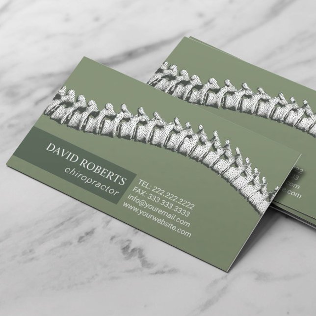 Chiropractic Chiropractor Therapist Sage Green Appointment Card (Creator Uploaded)