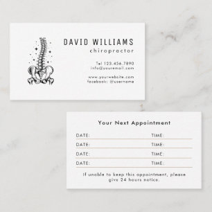 Chiropractic Chiropractor Therapy Appointment Card