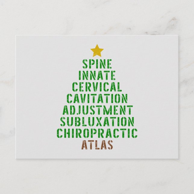 Chiropractic Christmas, Chiropractic Postcard (Front)