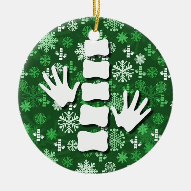 Chiropractic Christmas Ornament (Front)