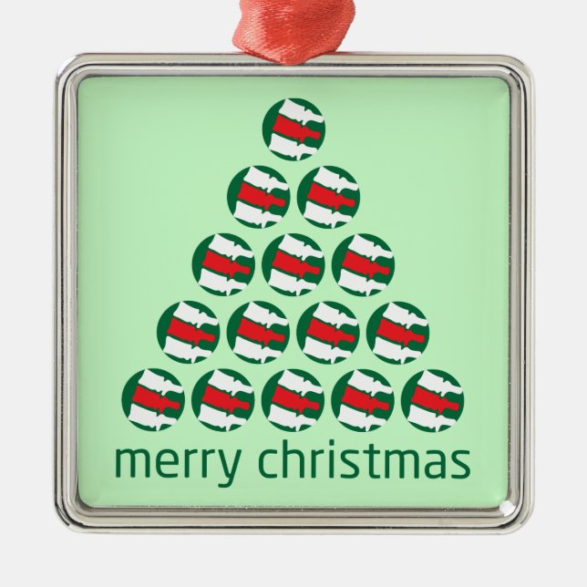 Chiropractic Christmas Tree Ornament (Front)