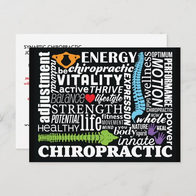 Chiropractic Collage Reactivation Recall  Postcard (Front/Back)