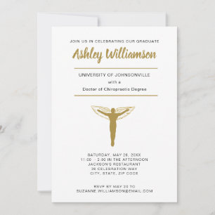 Chiropractic Doctor Graduation Announcement Symbol