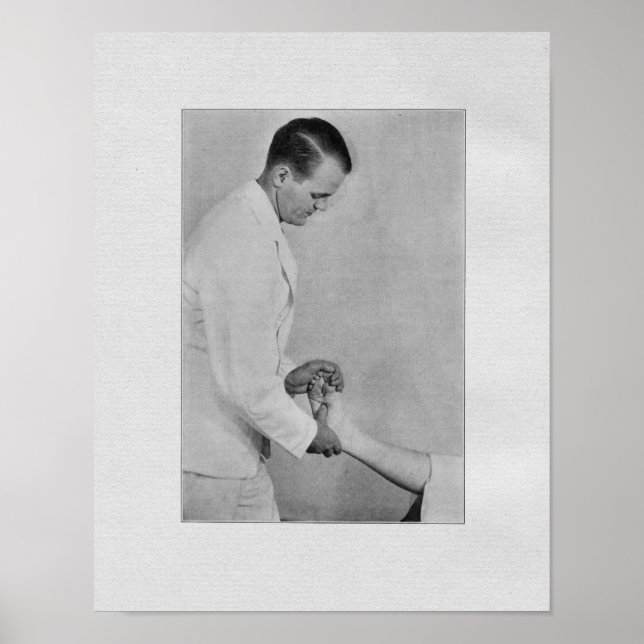 Chiropractic Extremity Adjustment Vintage Print (Front)