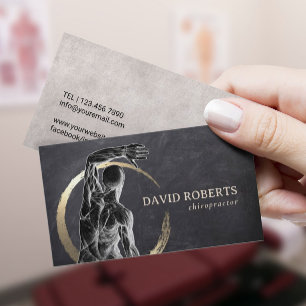 Chiropractic Gold Circle Therapist Chiropractor Business Card