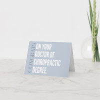 Chiropractic Graduation Card, Chiropractor 
