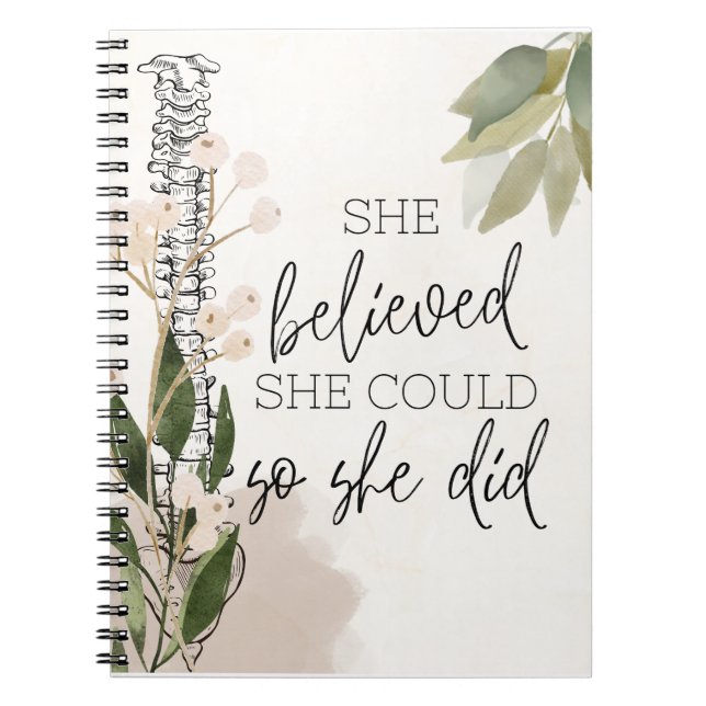 Chiropractic Graduation Gift, Chiropractic  Notebook (Front)