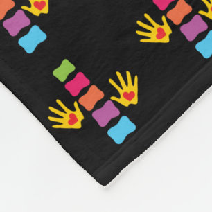 Chiropractic Hands and Spine Fleece Blanket
