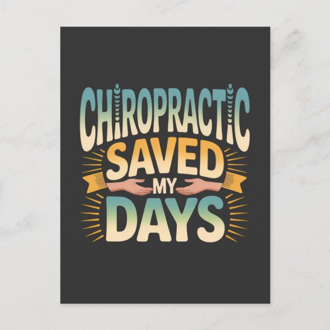 Chiropractic Healing and Back Pain Relief Postcard (Front)