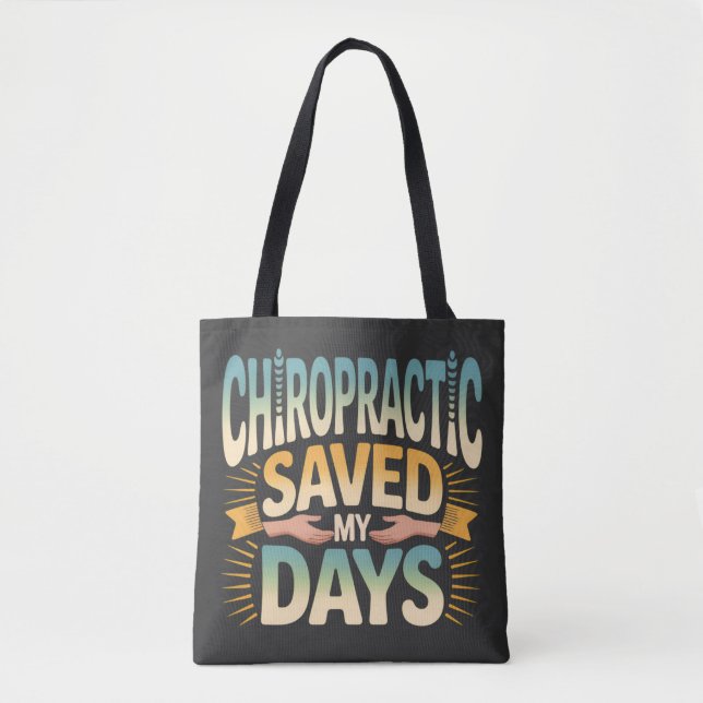 Chiropractic Healing and Back Pain Relief Tote Bag (Front)