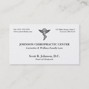 Chiropractic Logo Business Cards