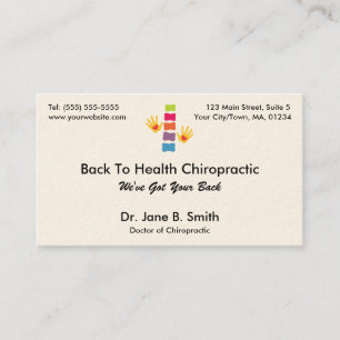 Chiropractic Logo Business Cards