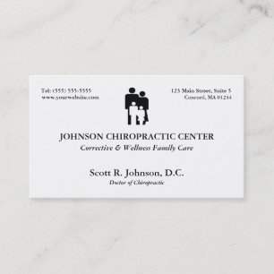 Chiropractic Logo Business Cards