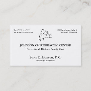 Chiropractic Logo Business Cards