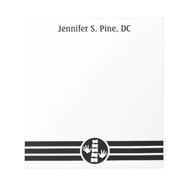 Chiropractic Logo Personalised Notepad (Front)