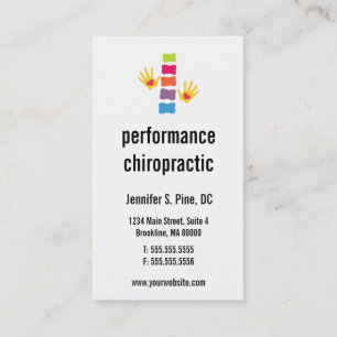Chiropractic Logo Vertical Business Cards