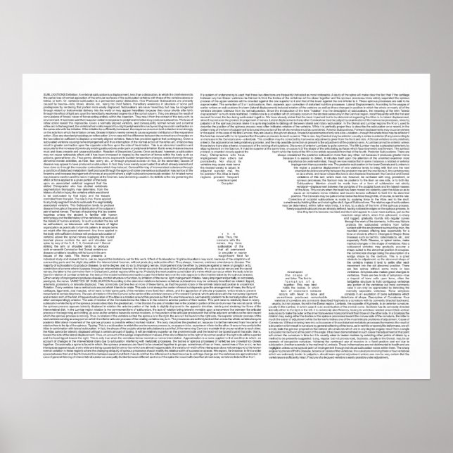 Chiropractic Lumbar Vertebra Art Print (Front)