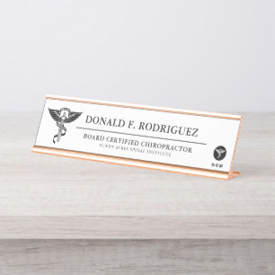 Chiropractic Medicine Personalised Desk Name Plate