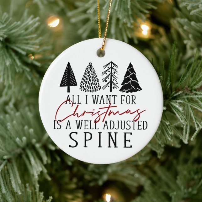 Chiropractic Ornament, Chiropractic Christmas,  Ceramic Tree Decoration (Tree)