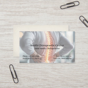 Chiropractic Pain Management Clinic Business Card
