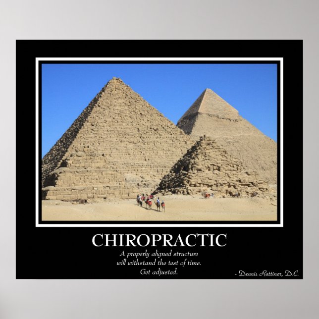 Chiropractic Poster - The Great Pyramids of Giza (Front)