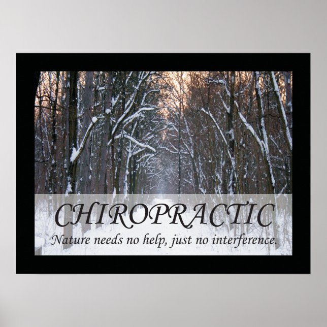 Chiropractic Quotes & Sayings Nature Poster (Front)