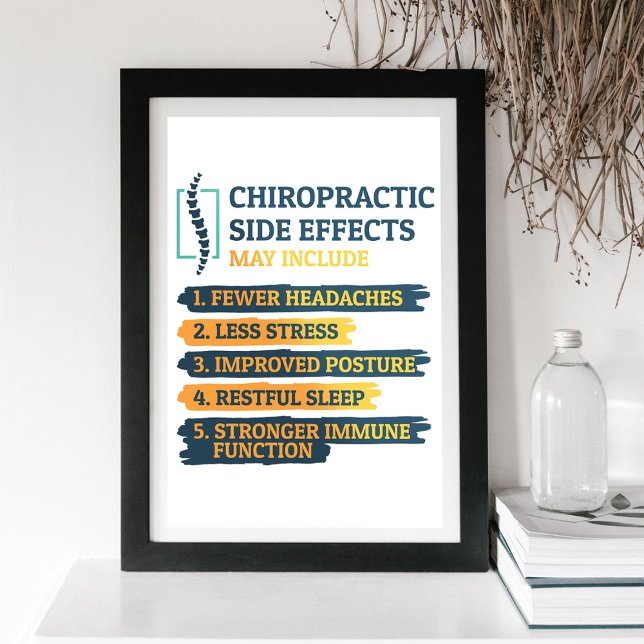 Chiropractic Side Effects Funny Chiropractor Gag Poster (Creator Uploaded)