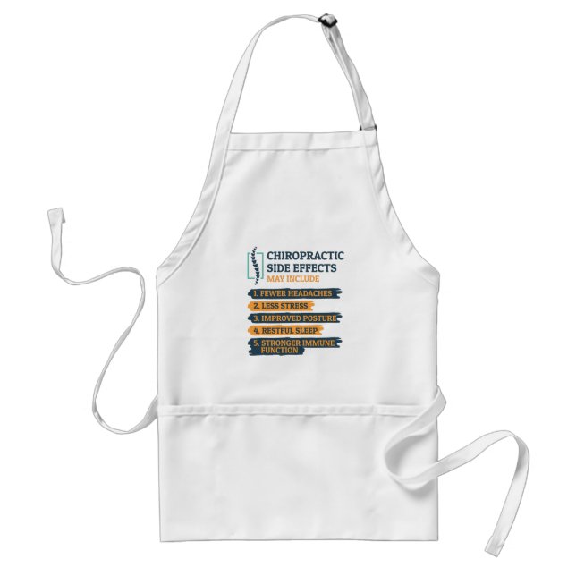 Chiropractic Side Effects Funny Chiropractor Gag Standard Apron (Front)