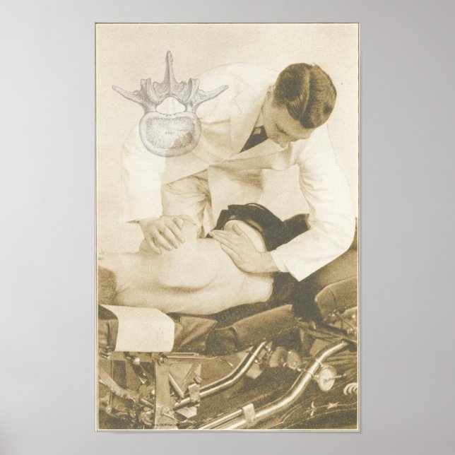 Chiropractic Spinal Adjustment Vintage Print (Front)