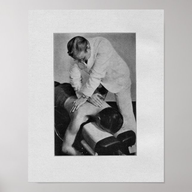 Chiropractic Spinal Adjustment Vintage Print (Front)