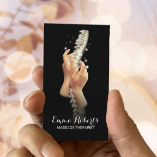 Chiropractic Spine & Healing Hands Chiropractor Business Card