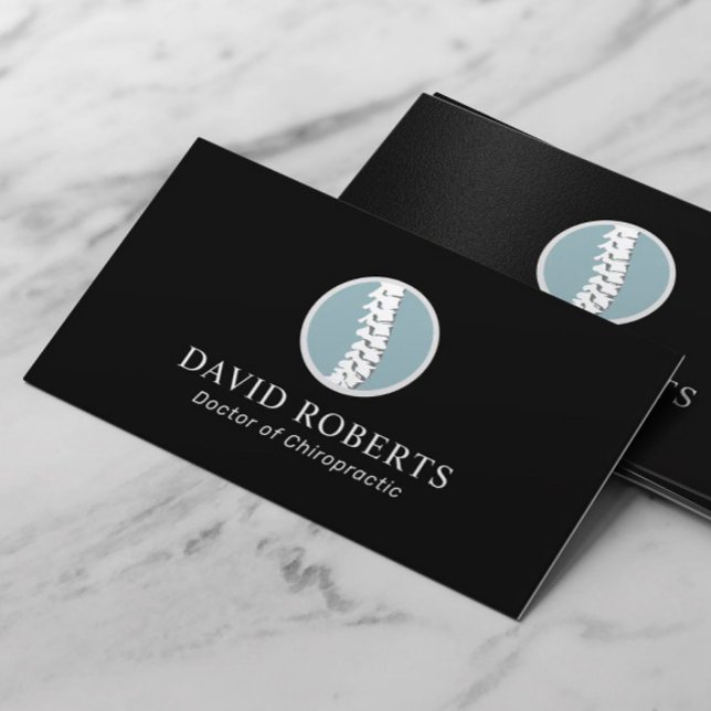 Chiropractic Spine Logo Professional Chiropractor Business Card (Creator Uploaded)