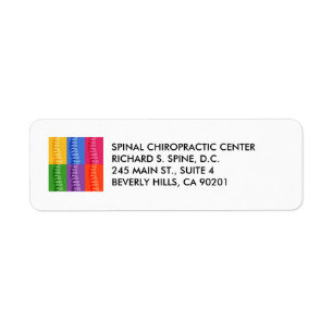 Chiropractic Spine Pop Art Avery Labels