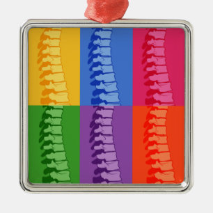 Chiropractic Spine Pop Art Ornament