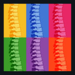 Chiropractic Spine Pop Art Print<br><div class="desc">Design features our digital spine pop art print. Perfect for any health care provider,  including chiropractors,  osteopaths and orthopedic surgeons</div>