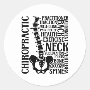 Chiropractic Spine Therapist Chiro Chiropractor Classic Round Sticker