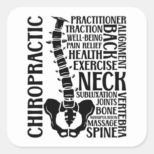Chiropractic Spine Therapist Chiro Chiropractor Square Sticker