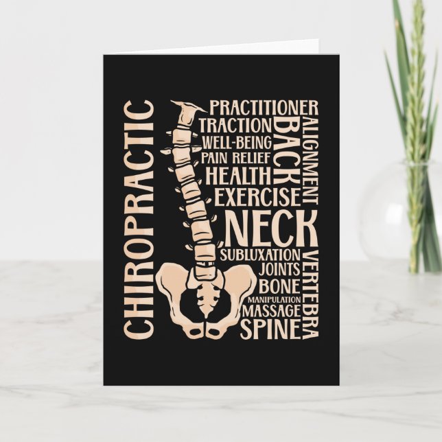 Chiropractic Spine Therapist Chiropractor Chiro Card (Front)